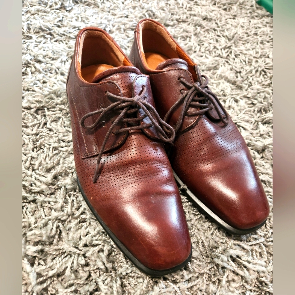 ECCO Brown Leather Oxford Shoes